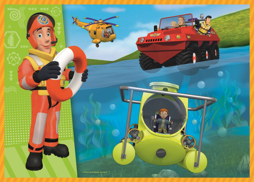 PUZZLE TREFL 4IN1 POMPIERUL SAM IN ACTIUNE