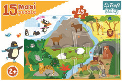 PUZZLE TREFL 15 MAXI LUMEA ANIMALELOR