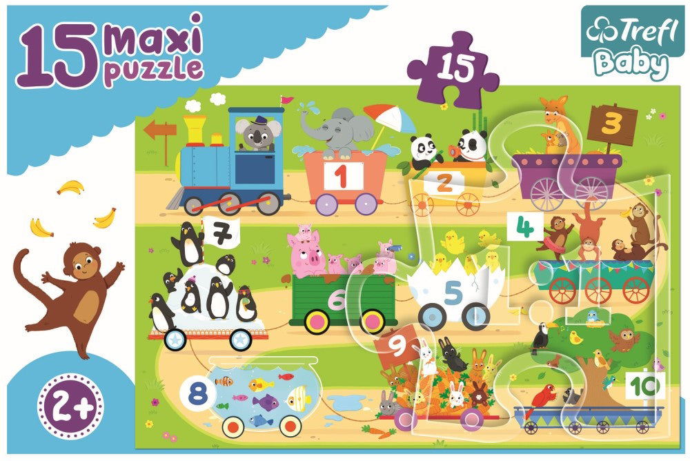 PUZZLE TREFL 15 MAXI TRENUL CU NUMERE