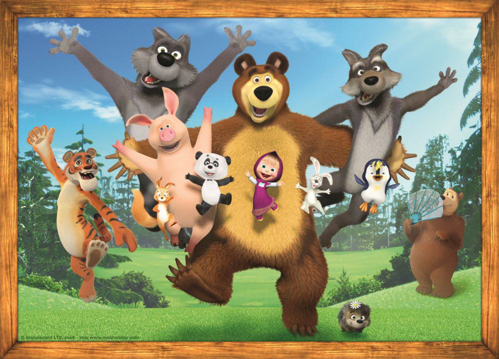 PUZZLE TREFL 4IN1 MASHA AVENTURI IN PADURE