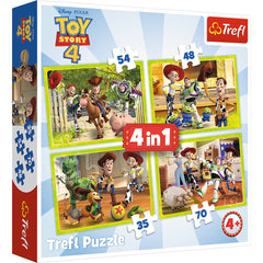 PUZZLE TREFL 4IN1 EROII TOYSTORY4 IN ACTIUNE