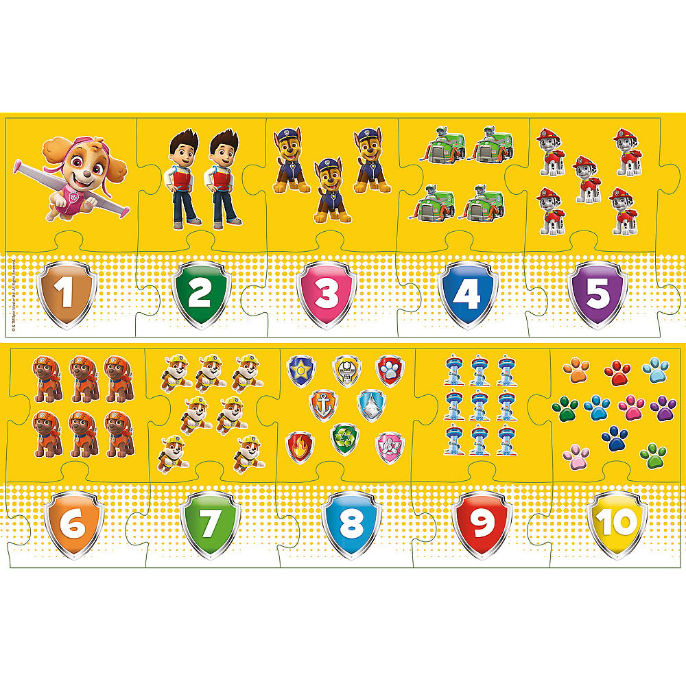 PUZZLE EDUCATIONAL 20 PIESE NUMERE PATRULA CATELUSILOR