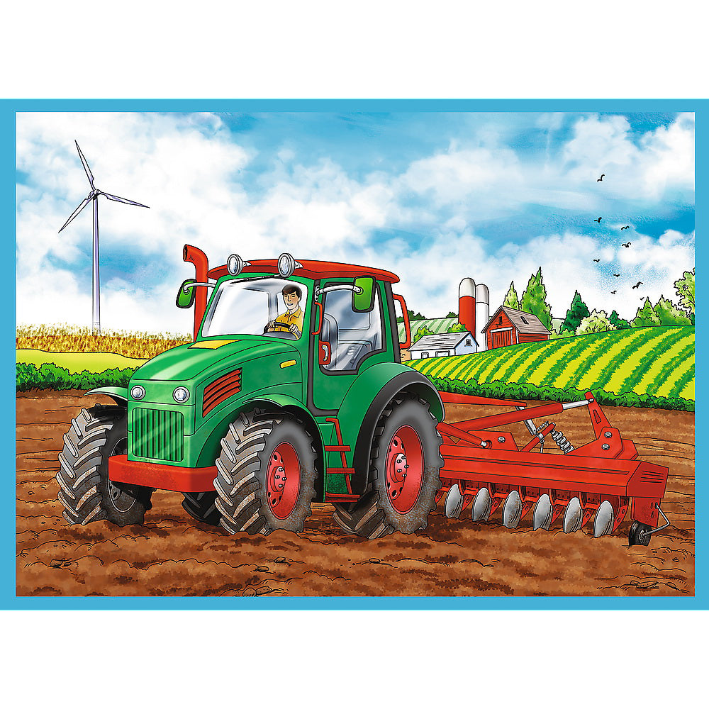 PUZZLE TREFL 4IN1 UTILAJE CONSTRUCTII