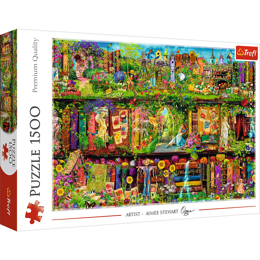 PUZZLE TREFL 1500 FAIRY BOOKCASE AIMEE STEWART