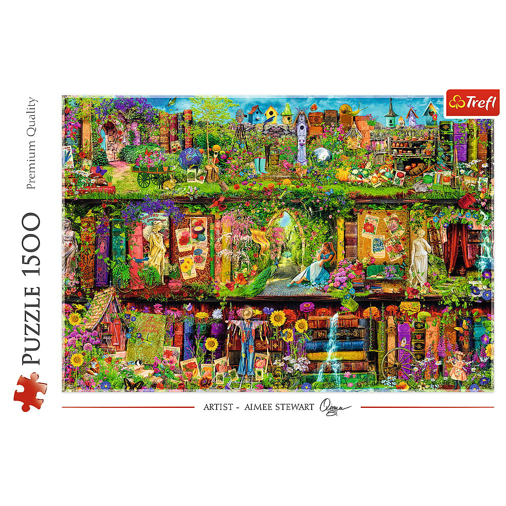 PUZZLE TREFL 1500 FAIRY BOOKCASE AIMEE STEWART