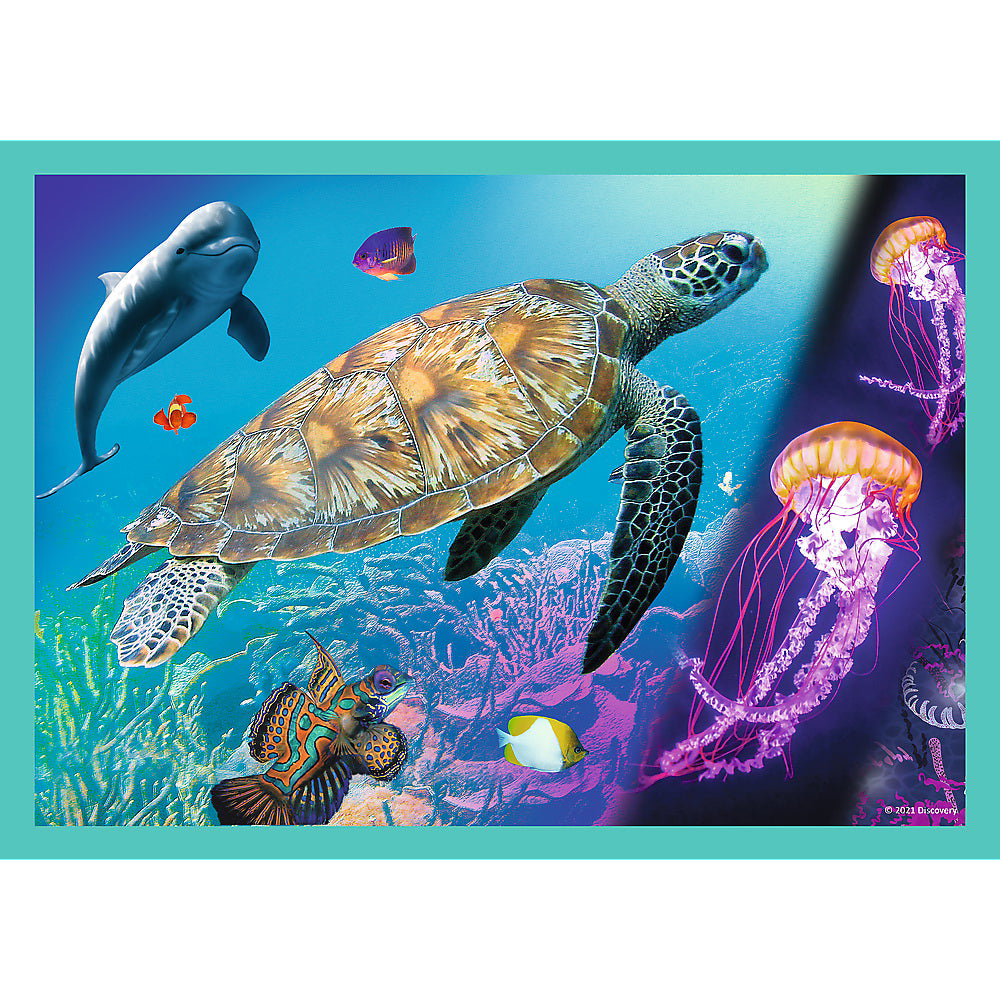 PUZZLE TREFL 4IN1 ANIMAL PLANET - MISTERIOASA LUMEA A ANIMALELOR