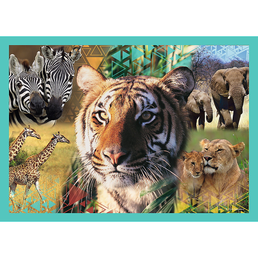 PUZZLE TREFL 4IN1 ANIMAL PLANET - MISTERIOASA LUMEA A ANIMALELOR