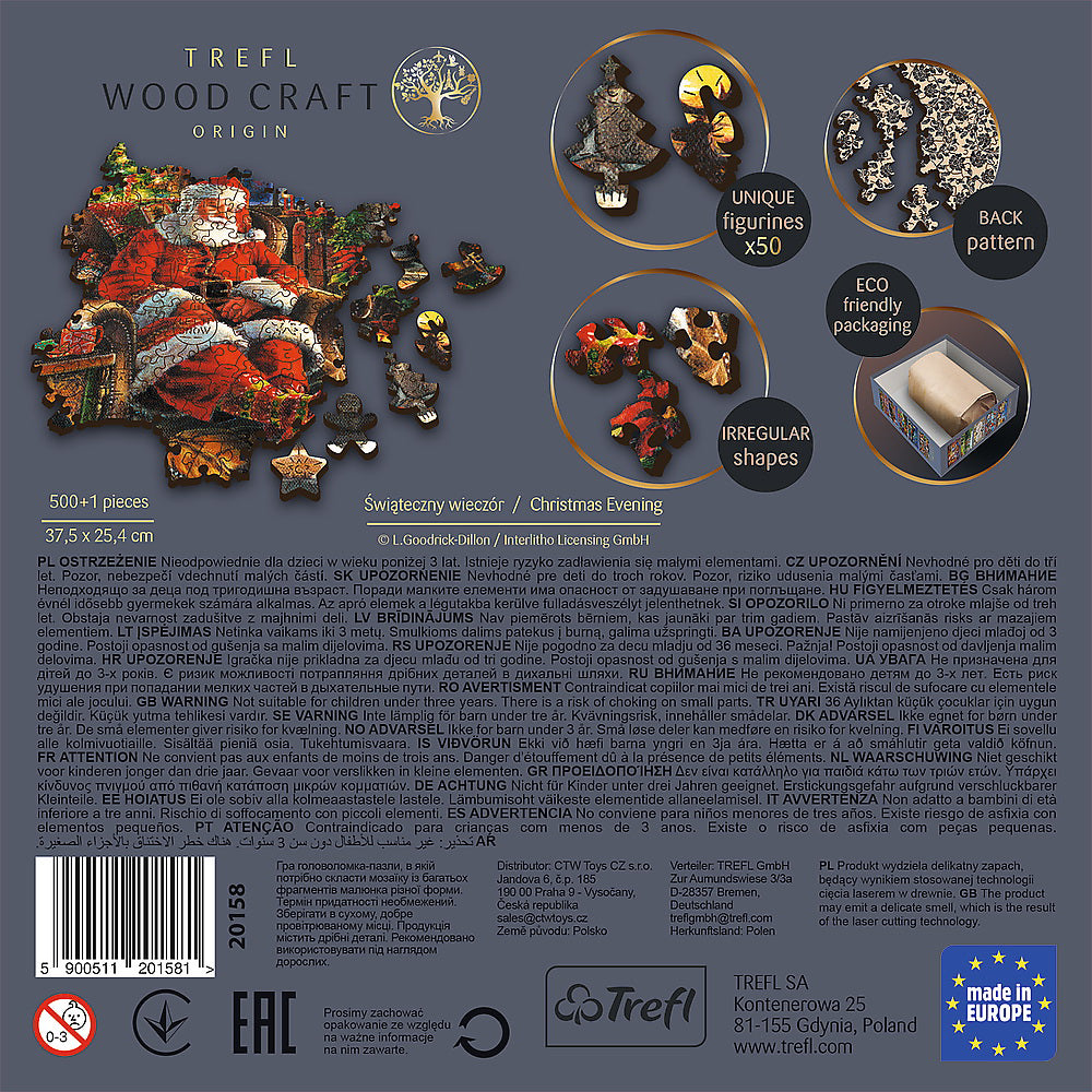 PUZZLE TREFL DIN LEMN 500+1 PIESE SEARA DE CRACIUN
