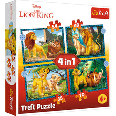 PUZZLE TREFL 4IN1 LION KING - AVENTURILE LUI SIMBA