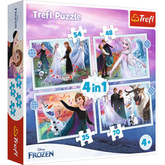 PUZZLE TREFL 4IN1 FROZEN - MAGIA DIN PADURE
