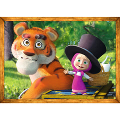 PUZZLE TREFL 4IN1 MASHA SI URSUL IN PADURE