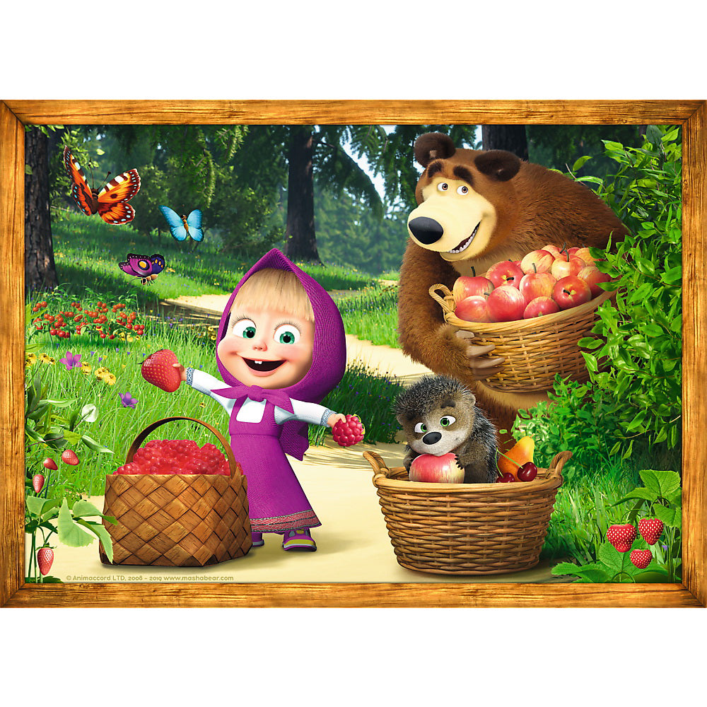 PUZZLE TREFL 4IN1 MASHA SI URSUL IN PADURE