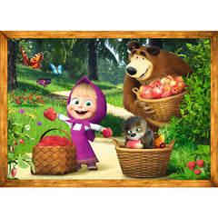 PUZZLE TREFL 4IN1 MASHA SI URSUL IN PADURE