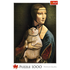 PUZZLE 1000 DOAMNA CU PISICA
