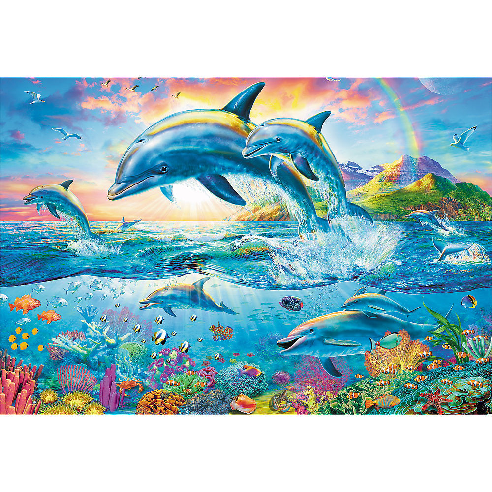 PUZZLE TREFL 1500 FAMILIA DE DELFINI