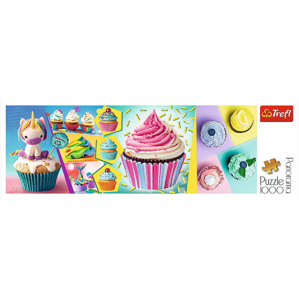PUZZLE TREFL 1000 PANORAMA PRAJITURI PLINE DE CULOARE