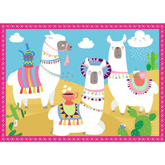PUZZLE TREFL 4IN1 LAMA IN VACANTA