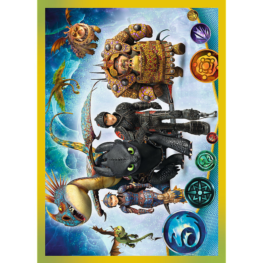 PUZZLE TREFL 4IN1 CUM SA ITI DRESEZI DRAGONUL 3