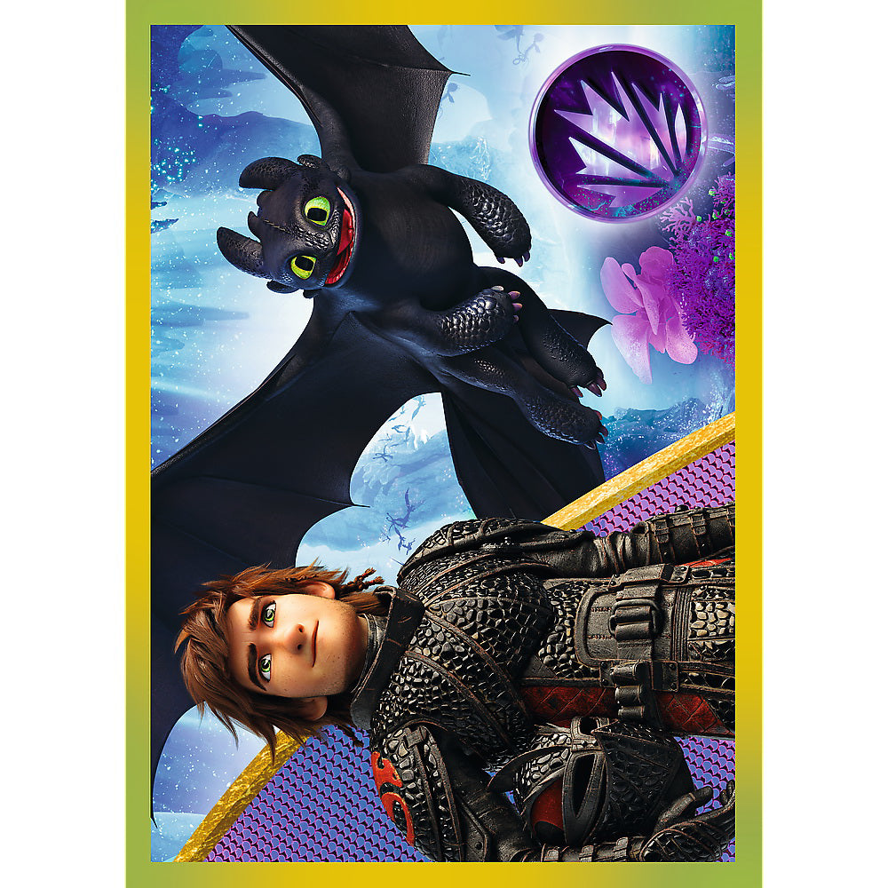 PUZZLE TREFL 4IN1 CUM SA ITI DRESEZI DRAGONUL 3