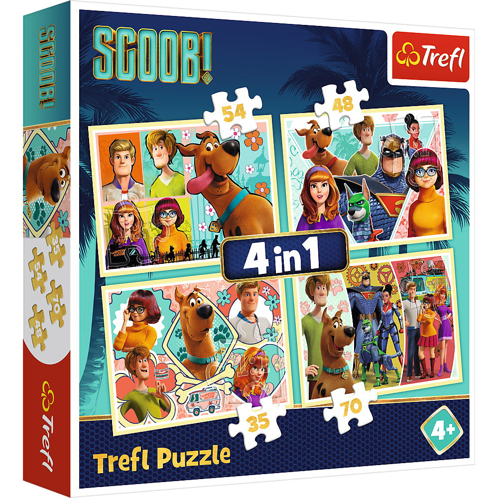 PUZZLE TREFL 4IN1 SCOOBY DOO SI PRIETENII