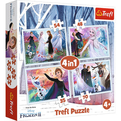 PUZZLE TREFL 4IN1 FROZEN2 PADUREA MAGICA