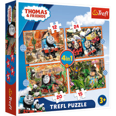 PUZZLE TREFL 4IN1 THOMAS CALATORIE IN JURUL LUMII