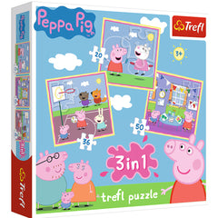 PUZZLE TREFL 3IN1 PEPPA PIG ACTIVITATI SCOLARE