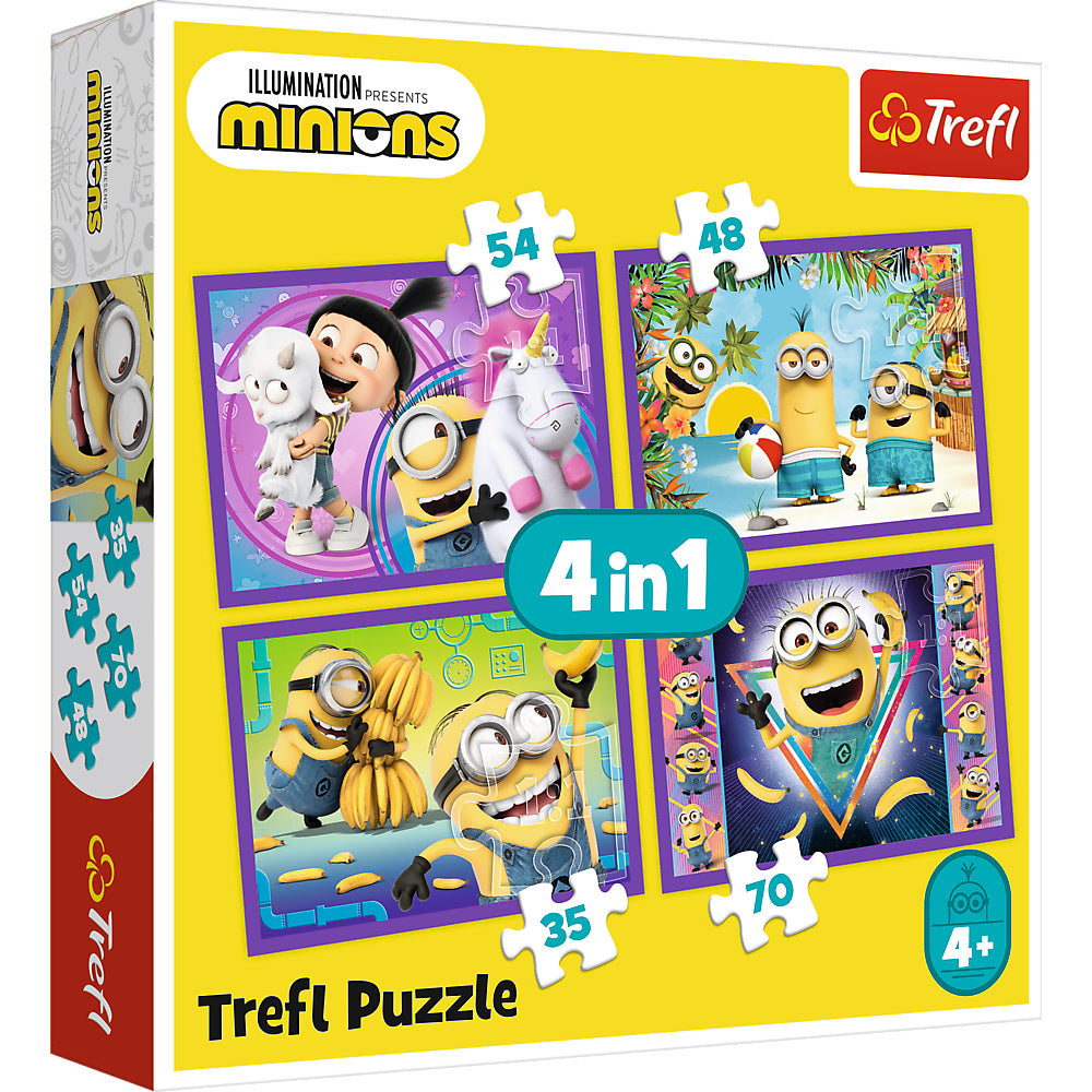 PUZZLE TREFL 4IN1 IN LUMEA MINIONILOR