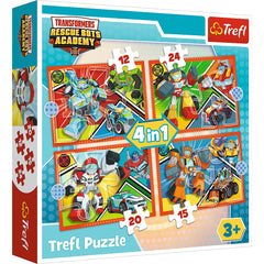PUZZLE TREFL 4IN1 ACADEMIA ROBOTILOR TRANSFORMERS