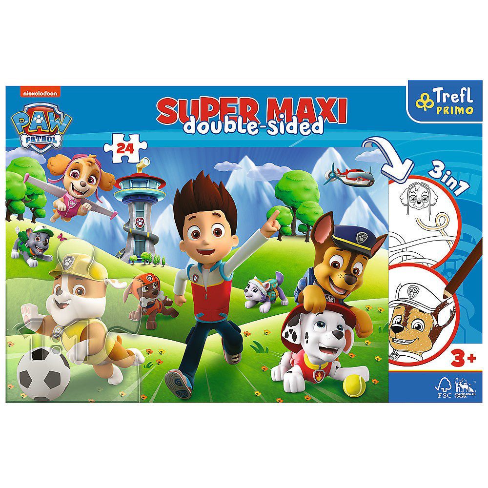 PUZZLE TREFL PRIMO  24 SUPER MAXI PATRULA CATELUSILOR AVENTURA CATELUSILOR