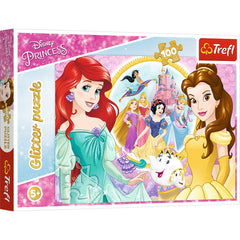 PUZZLE TREFL 100 GLITTER DISNEY PRINCESS BELLA SI ARIEL