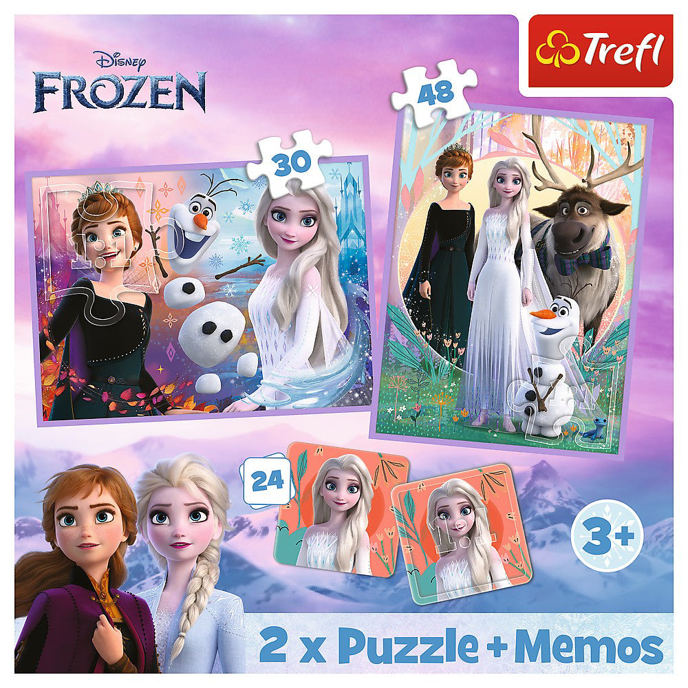 PUZZLE TREFL 2IN1 MEMO DISNEY FROZEN PRINTESELE SI TARAMUL LOR