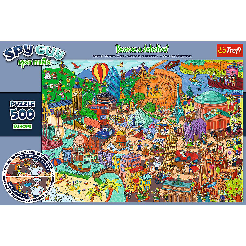 PUZZLE TREFL 500 SPY GUY OBIECTE PIERDUTE IN EUROPA