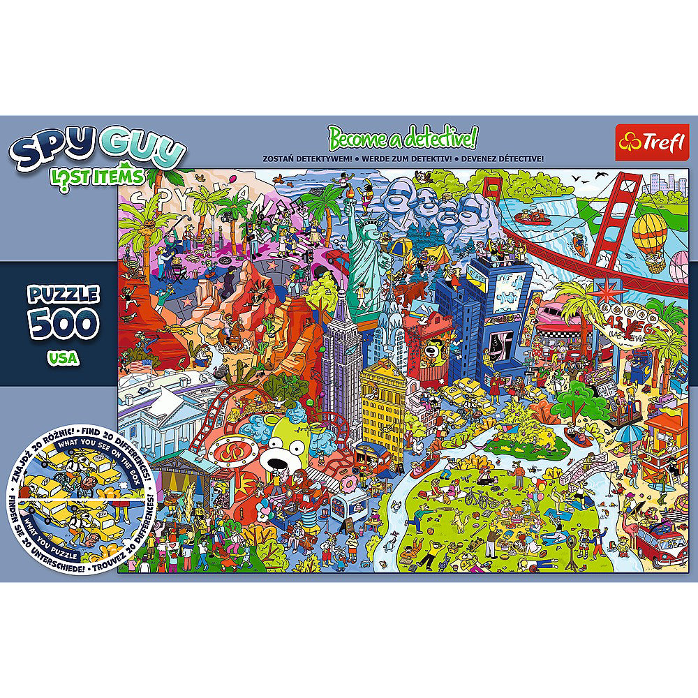 PUZZLE TREFL 500 SPY GUY OBIECTE PIERDUTE IN USA