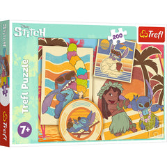 PUZZLE TREFL 200 STITCH LA PLAJA CU LILO SI STITCH