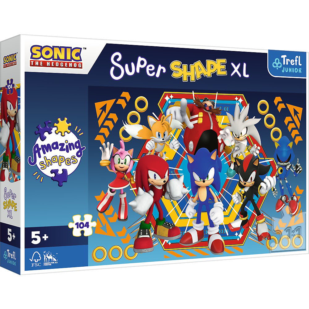 PUZZLE TREFL PRIMO SUPER SHAPE XXL 104 SONIC