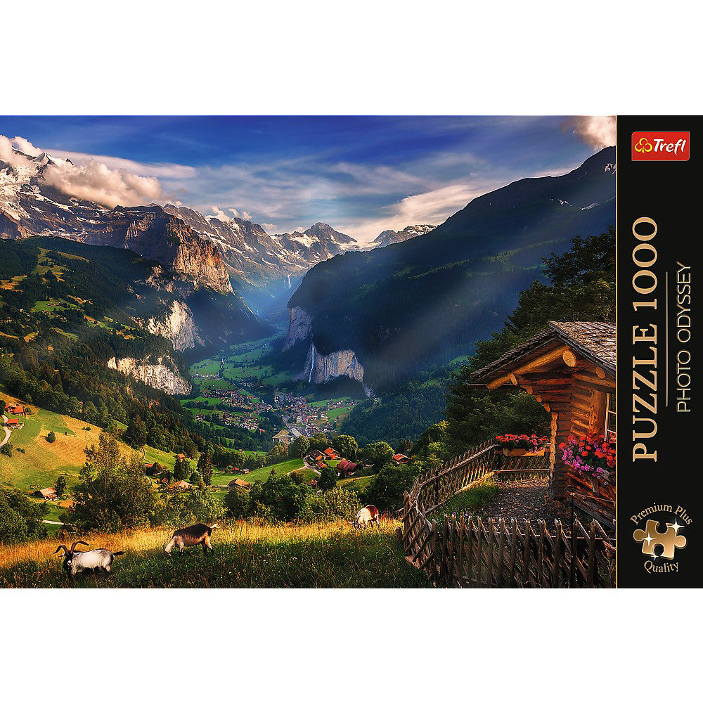 PUZZLE TREFL 1000 PREMIUM PLUS PHOTO ODYSSEY VALEA LAUTERBRUNNEN  ELVETIA