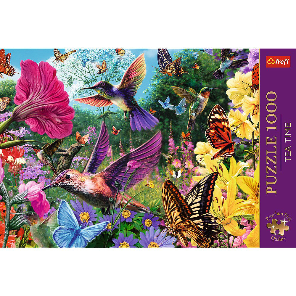 PUZZLE TREFL 1000 PREMIUM PLUS TEA TIME GRADINA CU COLIBRI