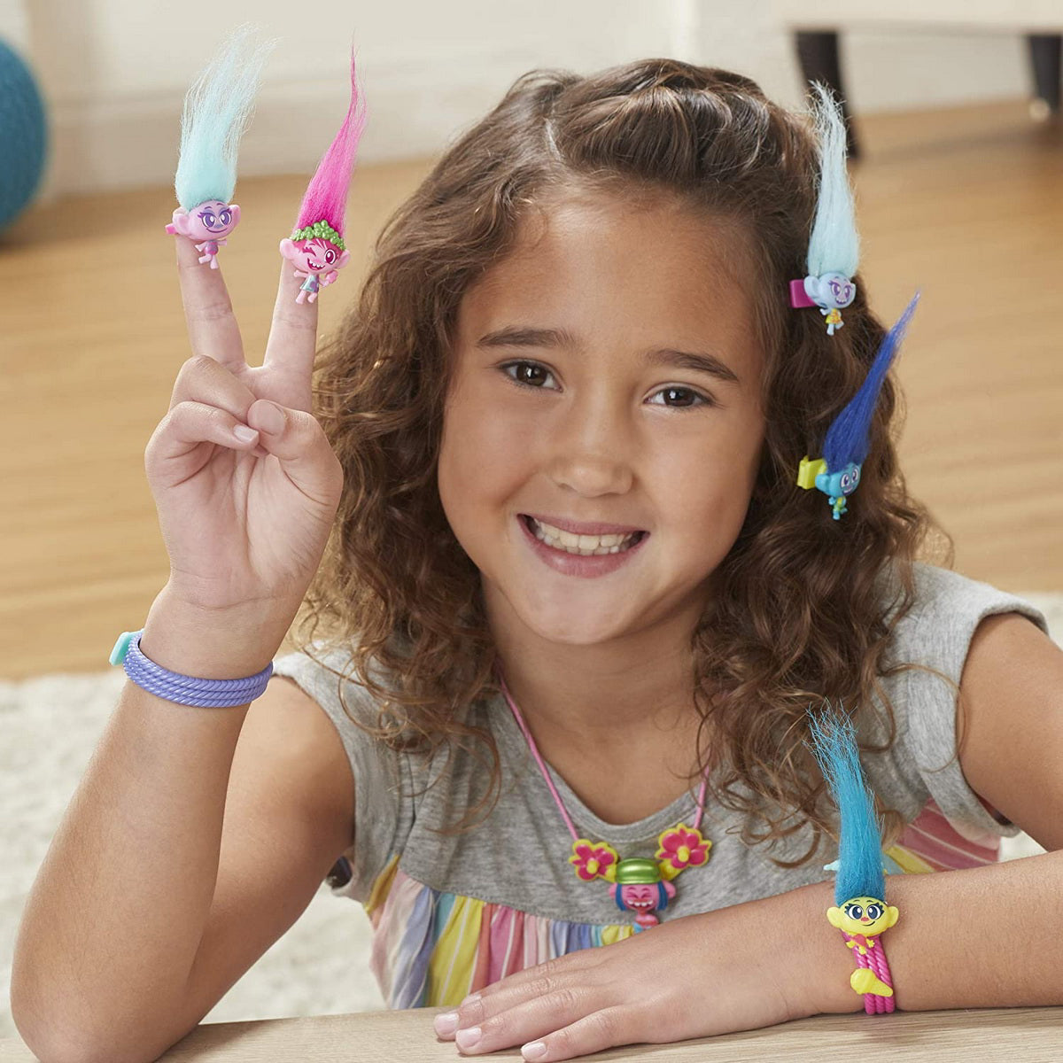 TROLLS SET 6 FIGURINE MICII DANSATORI