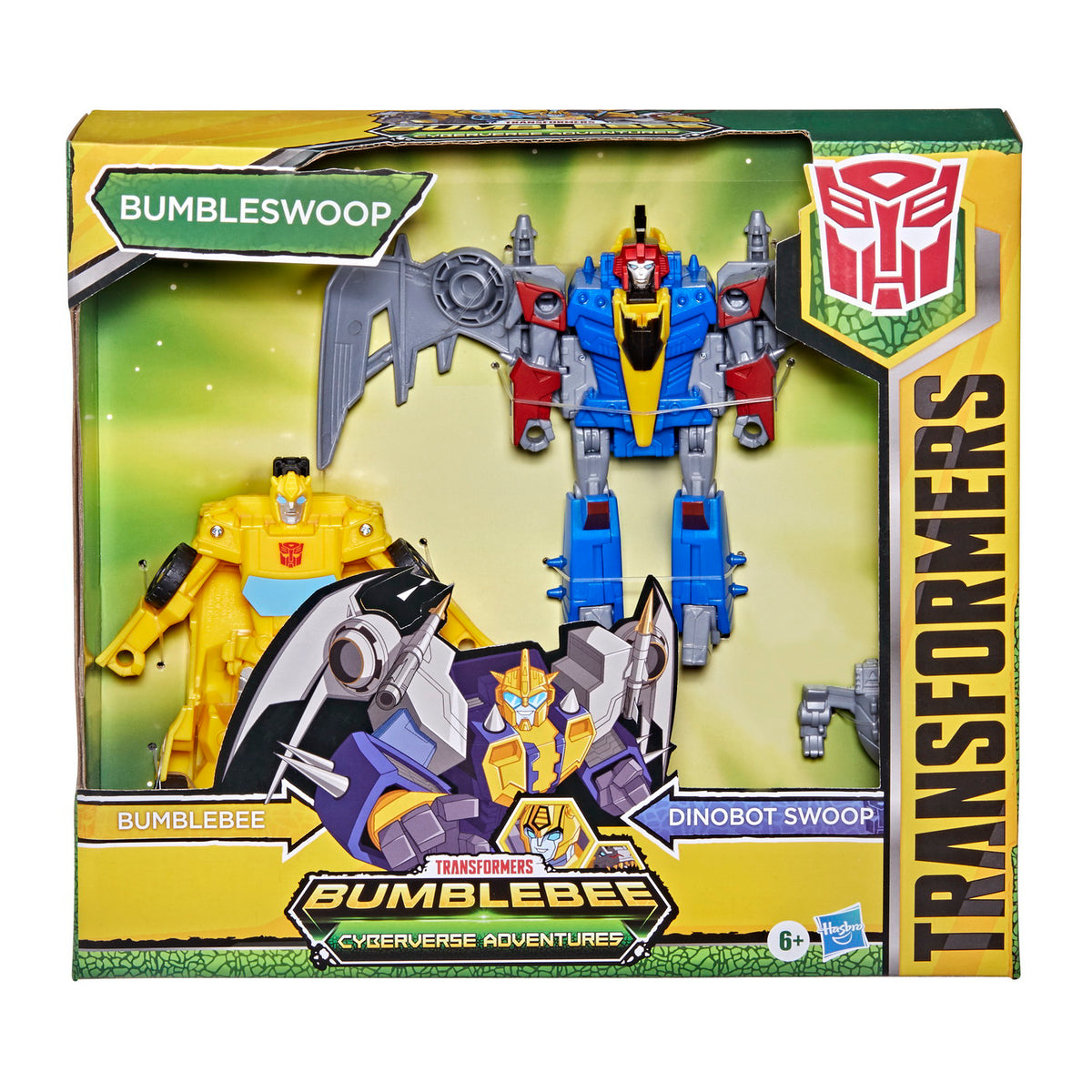 TRANSFORMERS CYBERVERSE FIGURINE BUMBLEBEE SI DINOBOT SWOOP 14CM