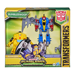 TRANSFORMERS CYBERVERSE FIGURINE BUMBLEBEE SI DINOBOT SWOOP 14CM