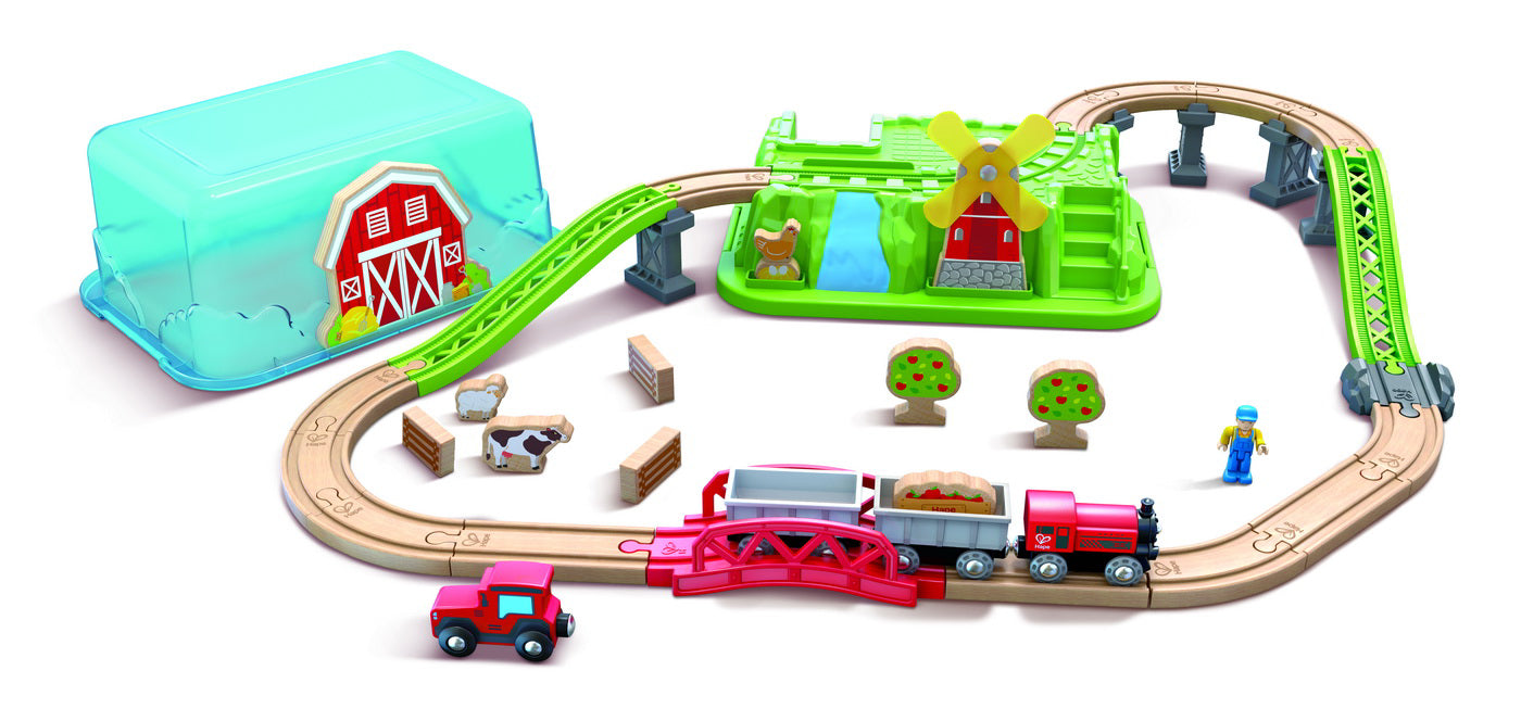 HAPE SET TRENULET RUSTIC CU CUTIE DE DEPOZITARE