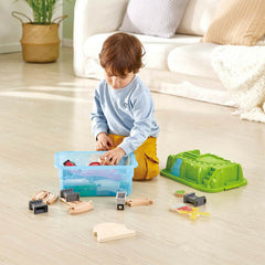 HAPE SET TRENULET RUSTIC CU CUTIE DE DEPOZITARE