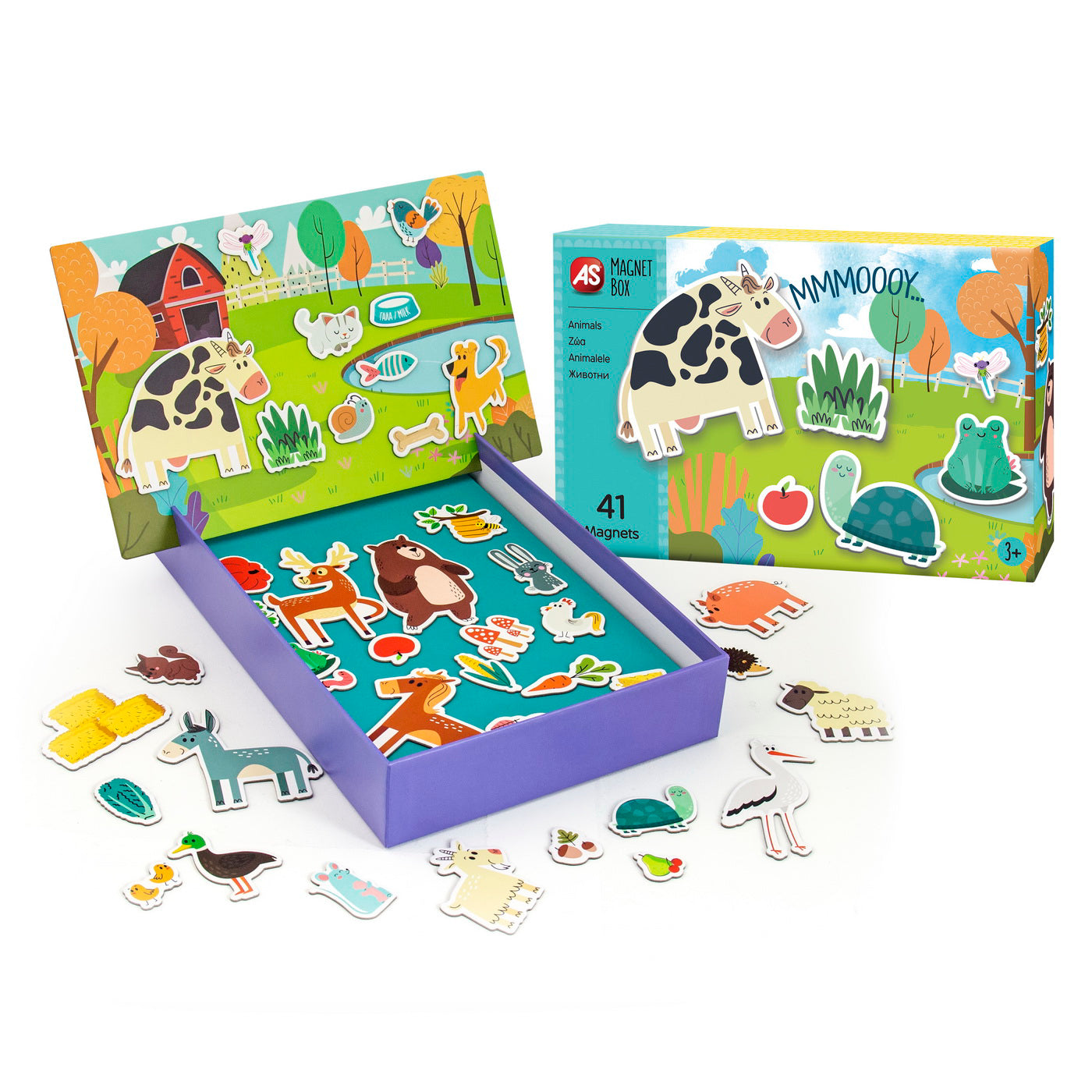 CUTIE MAGNETICA ANIMALE CU 41 DE PIESE