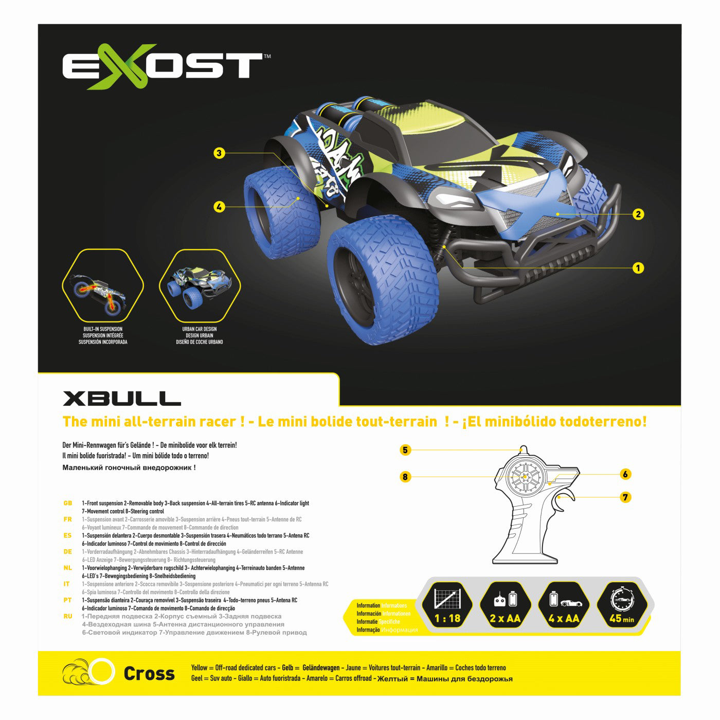 MASINA CU RADIOCOMANDA EXOST XBULL SCARA 1 LA 18