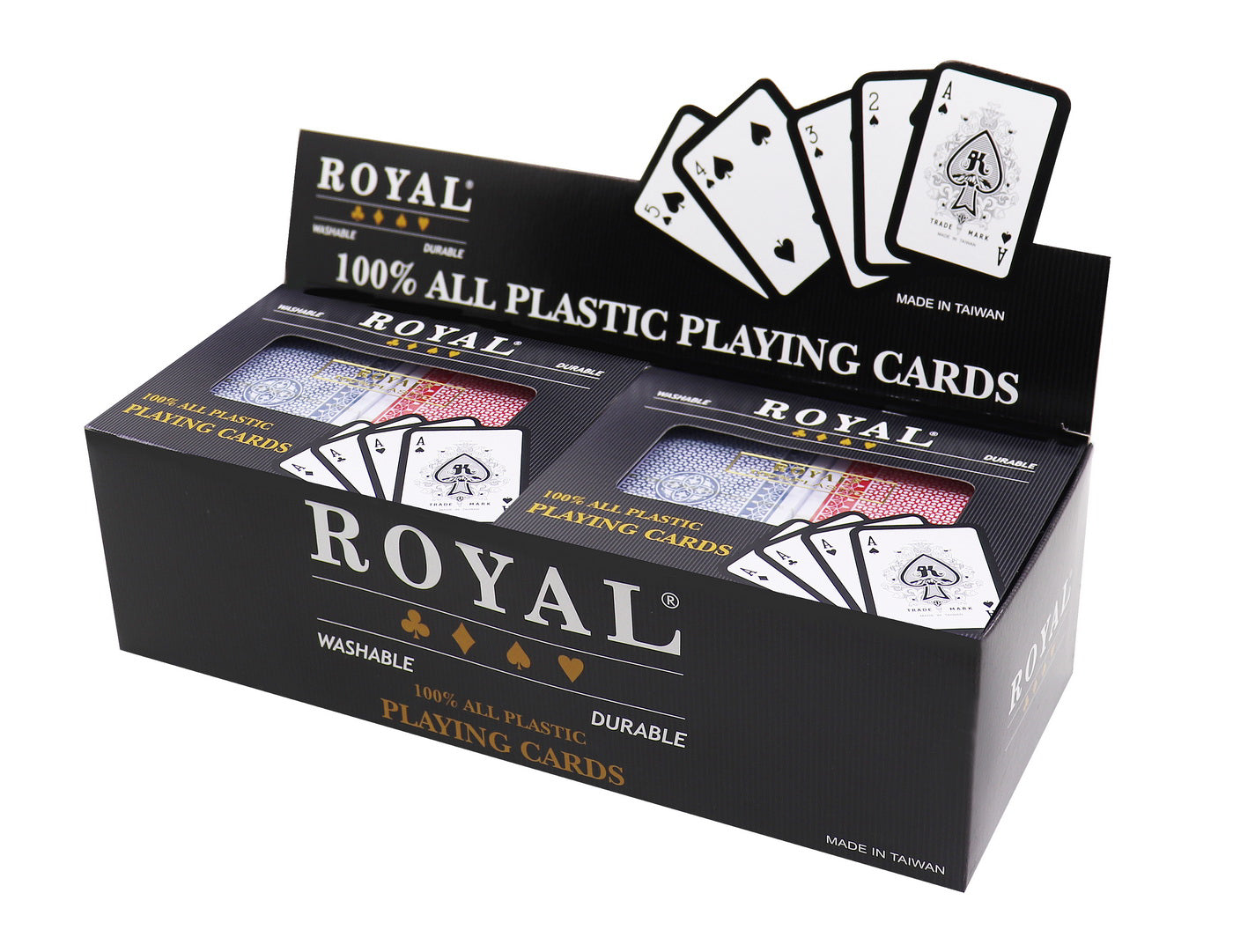 SET 2 PACHETE CARTI ROYAL CANASTA POKER DIN PLASTIC