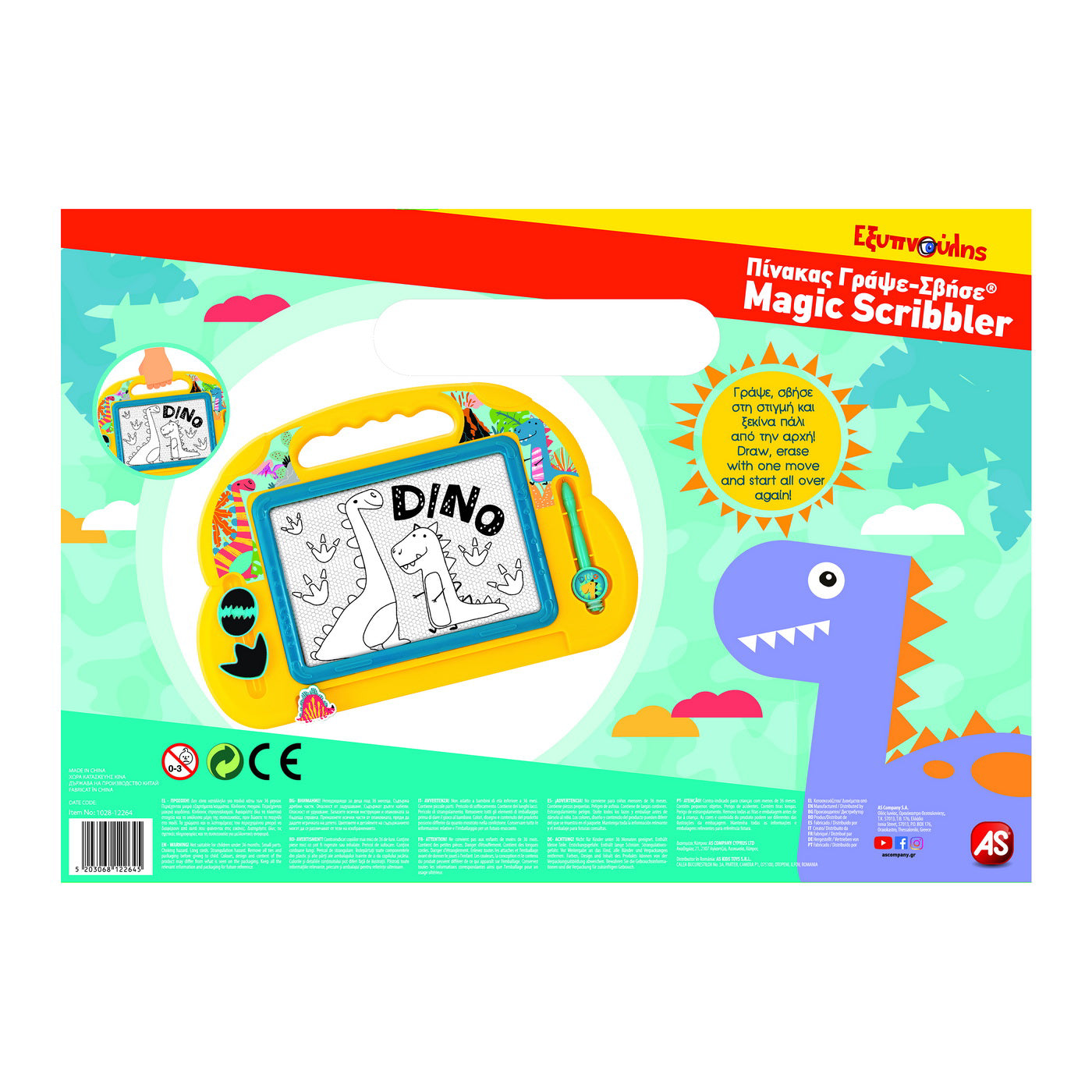 TABLA MAGNETICA MAGIC SCRIBBLER BABY DINOZAUR