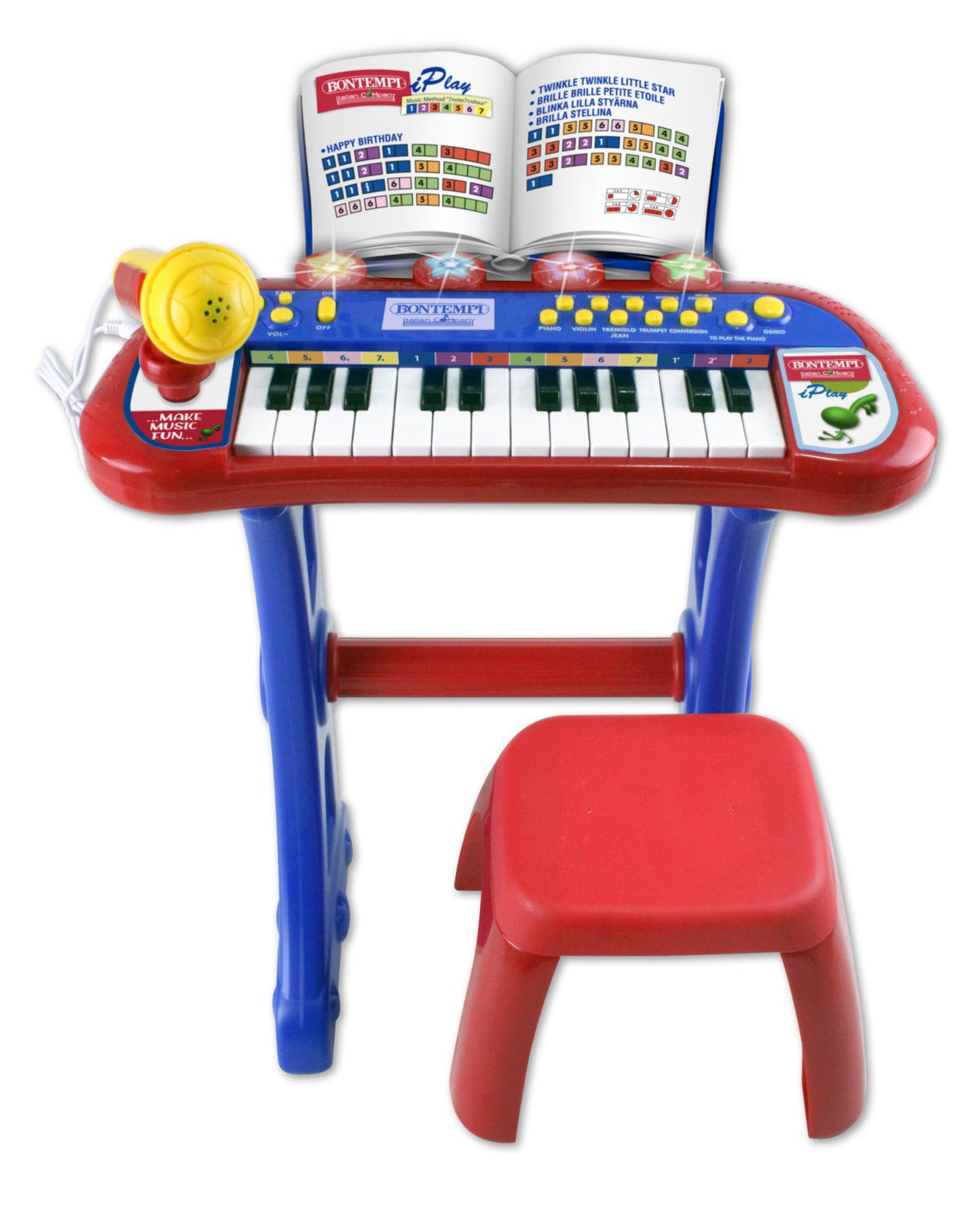 BONTEMPI ORGA ELECTRONICA CU MICROFON SI SCAUN ROSIE