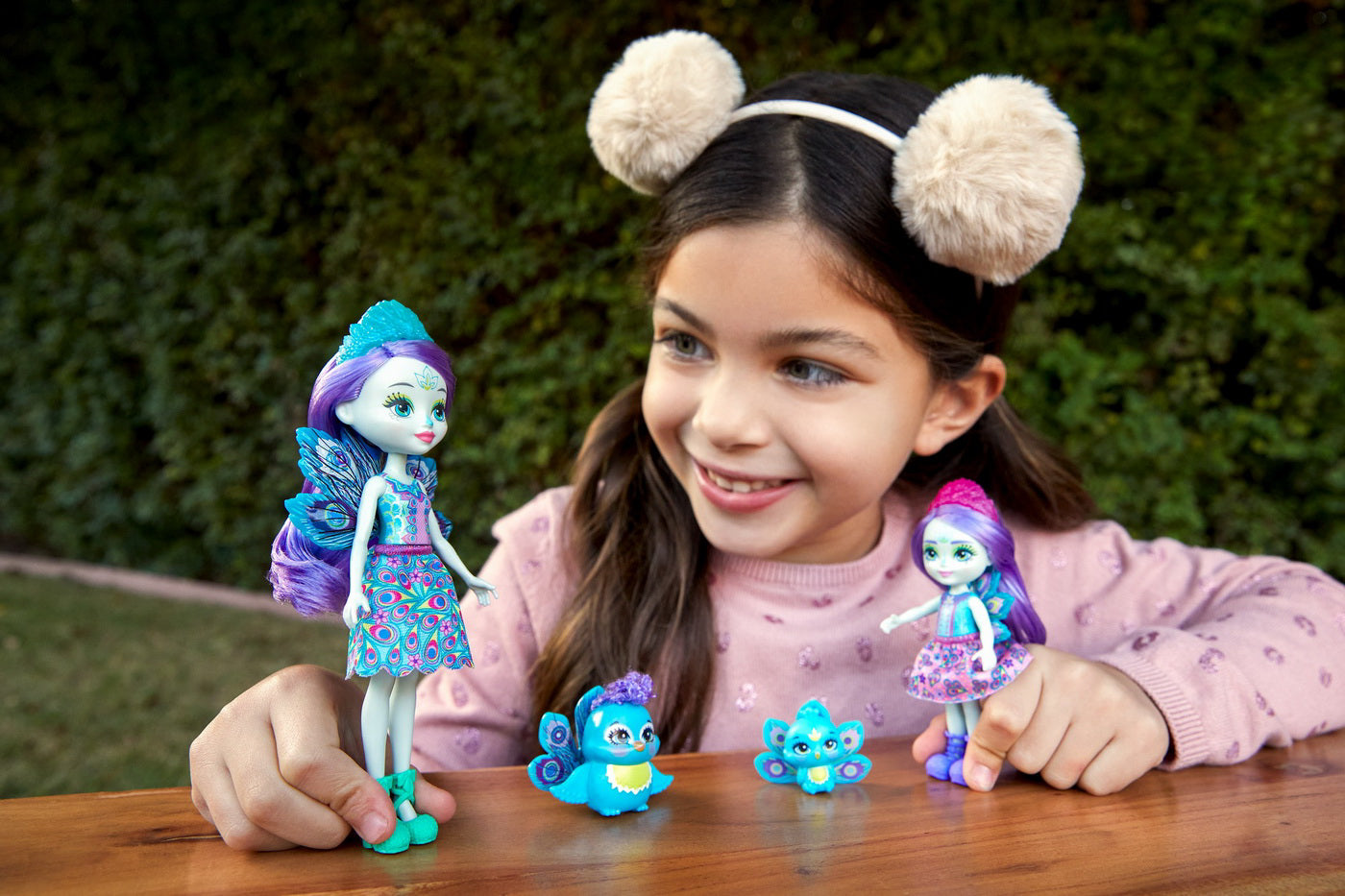 ENCHANTIMALS SET PAPUSI SURORI SI ANIMALUTELE LOR PATTER PEACOCK SI FLAP SI PIERA PEACOCK SI FEATHER