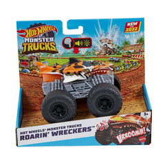 HOT WHEELS MONSTER TRUCK ROARIN WRECKERS TIGER SHARK CU FUNCTII SI SUNETE SCARA  1:43